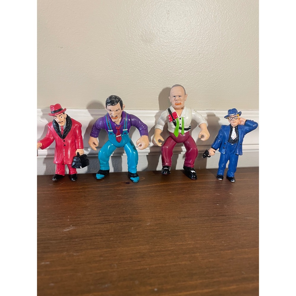 Vintage 1990 Playmates Dick Tracy Action Figure Lot The Brow Mumbles Influence
